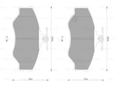 Комплект тормозных колодок (BOSCH: 0 986 AB3 026)