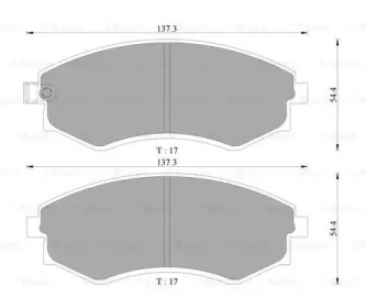 Комплект тормозных колодок (BOSCH: 0 986 AB3 027)