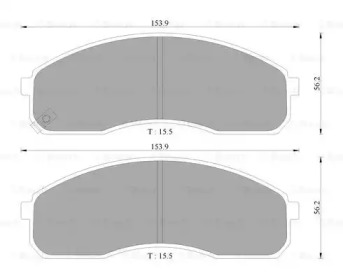 Комплект тормозных колодок (BOSCH: 0 986 AB3 029)