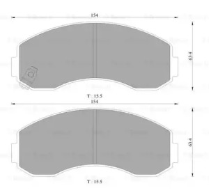 Комплект тормозных колодок (BOSCH: 0 986 AB3 030)