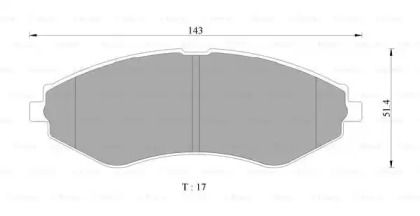 Комплект тормозных колодок (BOSCH: 0 986 AB3 032)