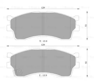 Комплект тормозных колодок (BOSCH: 0 986 AB3 034)