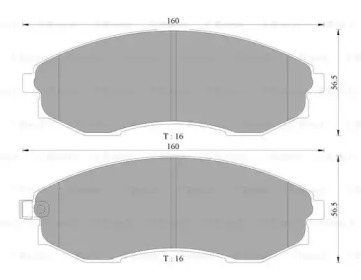 Комплект тормозных колодок (BOSCH: 0 986 AB3 035)