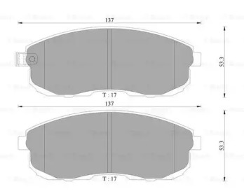 Комплект тормозных колодок (BOSCH: 0 986 AB3 043)