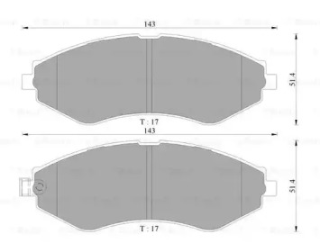 Комплект тормозных колодок (BOSCH: 0 986 AB3 044)