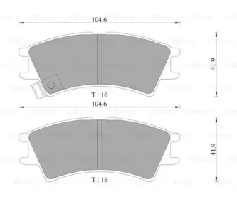 Комплект тормозных колодок (BOSCH: 0 986 AB3 045)