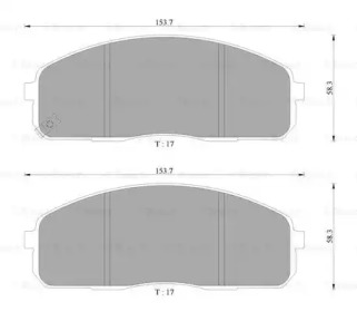 Комплект тормозных колодок (BOSCH: 0 986 AB3 047)