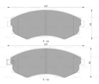 Комплект тормозных колодок (BOSCH: 0 986 AB3 049)