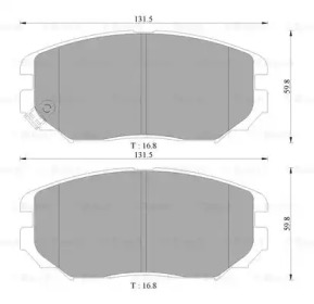 Комплект тормозных колодок (BOSCH: 0 986 AB3 054)