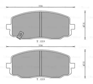 Комплект тормозных колодок (BOSCH: 0 986 AB3 057)