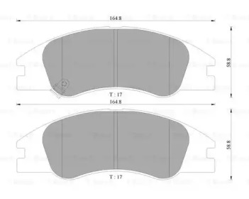 Комплект тормозных колодок (BOSCH: 0 986 AB3 058)