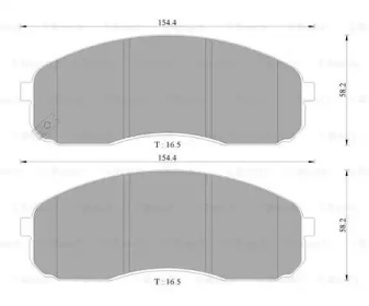 Комплект тормозных колодок (BOSCH: 0 986 AB3 059)