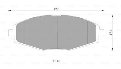 Комплект тормозных колодок (BOSCH: 0 986 AB3 060)