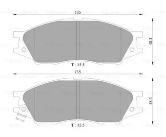 Комплект тормозных колодок (BOSCH: 0 986 AB3 062)