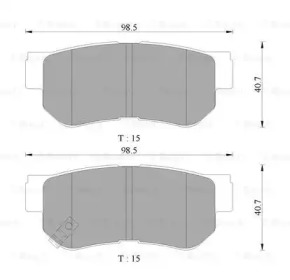 Комплект тормозных колодок (BOSCH: 0 986 AB3 066)