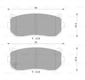 Комплект тормозных колодок (BOSCH: 0 986 AB3 069)