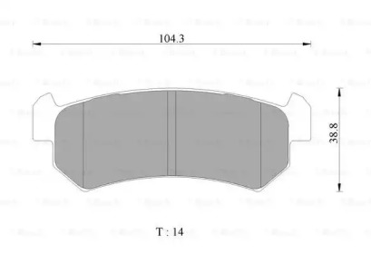 Комплект тормозных колодок (BOSCH: 0 986 AB3 071)