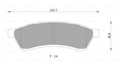 Комплект тормозных колодок (BOSCH: 0 986 AB3 072)