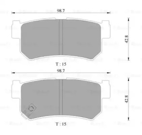 Комплект тормозных колодок (BOSCH: 0 986 AB3 073)