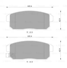 Комплект тормозных колодок (BOSCH: 0 986 AB3 075)