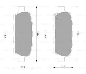 Комплект тормозных колодок (BOSCH: 0 986 AB3 076)