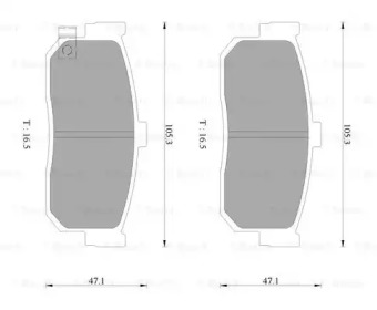 Комплект тормозных колодок (BOSCH: 0 986 AB3 084)