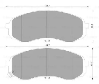 Комплект тормозных колодок (BOSCH: 0 986 AB3 086)