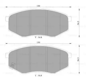 Комплект тормозных колодок (BOSCH: 0 986 AB3 090)