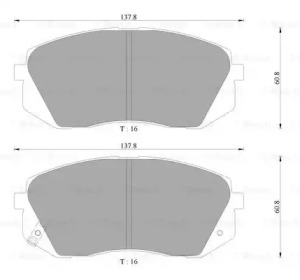 Комплект тормозных колодок (BOSCH: 0 986 AB3 091)