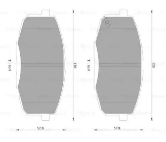 Комплект тормозных колодок (BOSCH: 0 986 AB3 094)