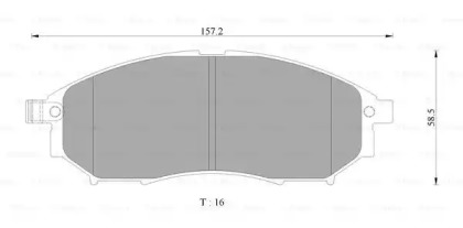 Комплект тормозных колодок (BOSCH: 0 986 AB3 098)