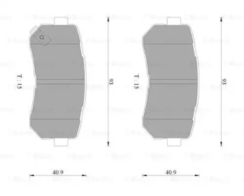 Комплект тормозных колодок (BOSCH: 0 986 AB3 099)