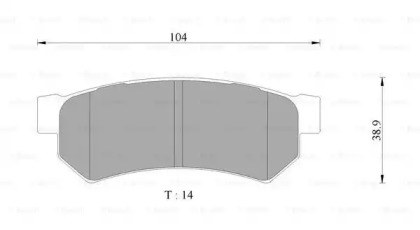 Комплект тормозных колодок (BOSCH: 0 986 AB3 102)