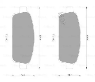 Комплект тормозных колодок (BOSCH: 0 986 AB3 103)