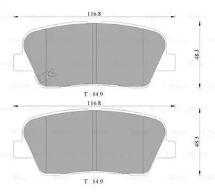 Комплект тормозных колодок (BOSCH: 0 986 AB3 105)