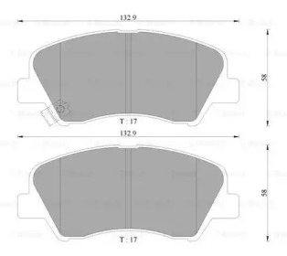 Комплект тормозных колодок (BOSCH: 0 986 AB3 107)