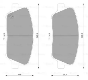 Комплект тормозных колодок (BOSCH: 0 986 AB3 108)