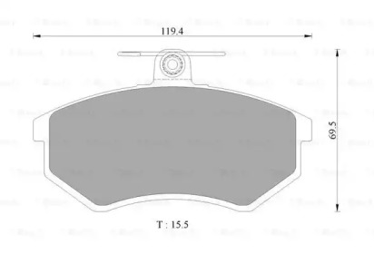 Комплект тормозных колодок (BOSCH: 0 986 AB3 109)