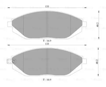 Комплект тормозных колодок (BOSCH: 0 986 AB3 115)