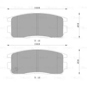 Комплект тормозных колодок (BOSCH: 0 986 AB3 127)