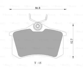 Комплект тормозных колодок (BOSCH: 0 986 AB3 129)