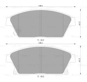 Комплект тормозных колодок (BOSCH: 0 986 AB3 131)