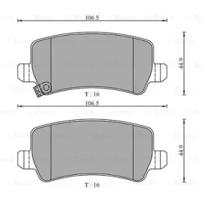 Комплект тормозных колодок (BOSCH: 0 986 AB3 132)