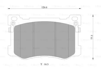 Комплект тормозных колодок (BOSCH: 0 986 AB3 136)