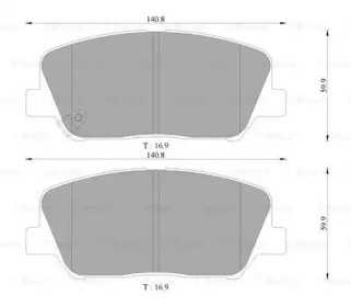 Комплект тормозных колодок (BOSCH: 0 986 AB3 137)