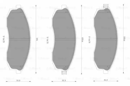 Комплект тормозных колодок (BOSCH: 0 986 AB3 144)