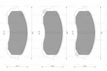 Комплект тормозных колодок (BOSCH: 0 986 AB3 515)