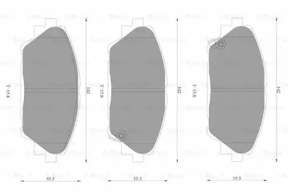 Комплект тормозных колодок (BOSCH: 0 986 AB3 518)