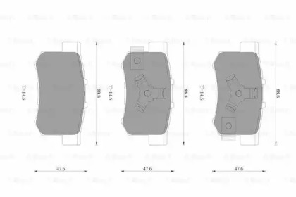 Комплект тормозных колодок (BOSCH: 0 986 AB3 525)