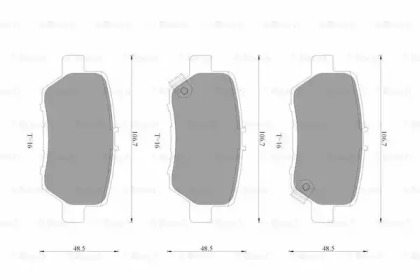 Комплект тормозных колодок (BOSCH: 0 986 AB3 527)